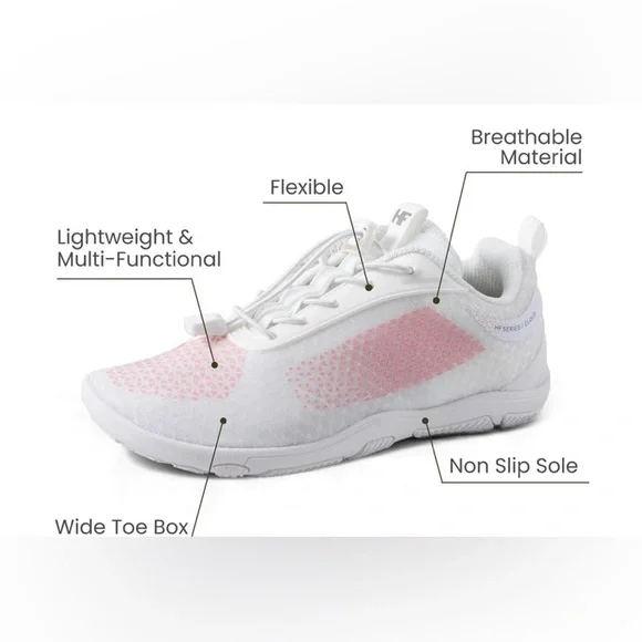 HIKE Footwear HF-Cloud Barefoot Minimalistic Shoes White Pink Shoes New w/Tags - Picture 2 of 5